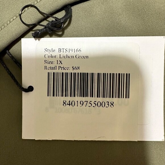 ALL ACCESS X BANDIER Womens Size 1X Lichen Olive Army Green Front Row Sports Bra - Picture 7 of 7